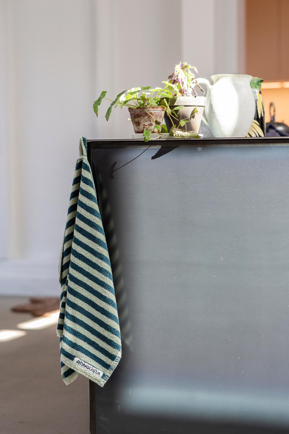 Naram håndklæde - Sea Foam & Deep Teal